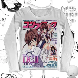 Shoujo Girl Style Y2k -shir T Shirt per donna Emo Graphic Tees Y2k Top Harajuku Donna Ritagliata Kpop Gotico Goth Manica lunga 1