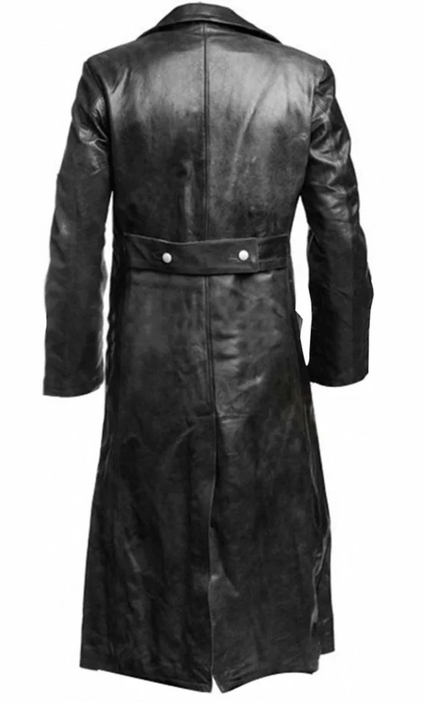 UFFICIALE UNIFORME MILITARE CLASSICO Tedesco della Seconda Guerra Mondiale DA UFFICIALE TRASCH IN PELLE NERO 3
