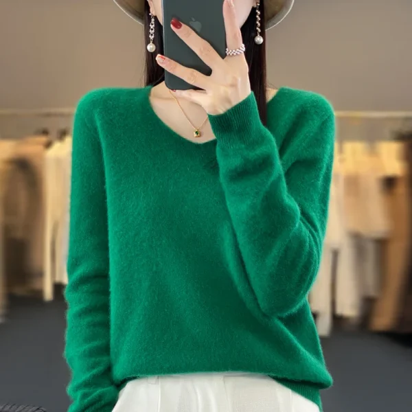 2025 maglione di cashmere da donna 100% lana maglione di lana da donna maglione pullover lavorato a maglia maglione autunno e inverno maglione pullover 3
