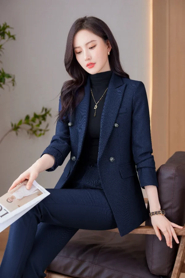 Tailleur pantalone professionale da donna, temperamento più alto per ti rendono unico, moda autunnale e invernale, nuovo 5