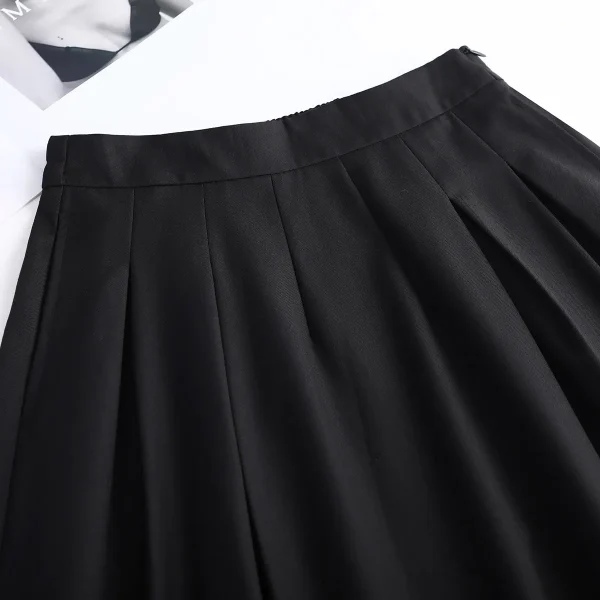 LOUIS YAO Gonne longuette nere eleganti da donna 2024 Vita alta Pendolarismo Casual Una linea Ombrello Gonna lunga con spacco e tasche 5