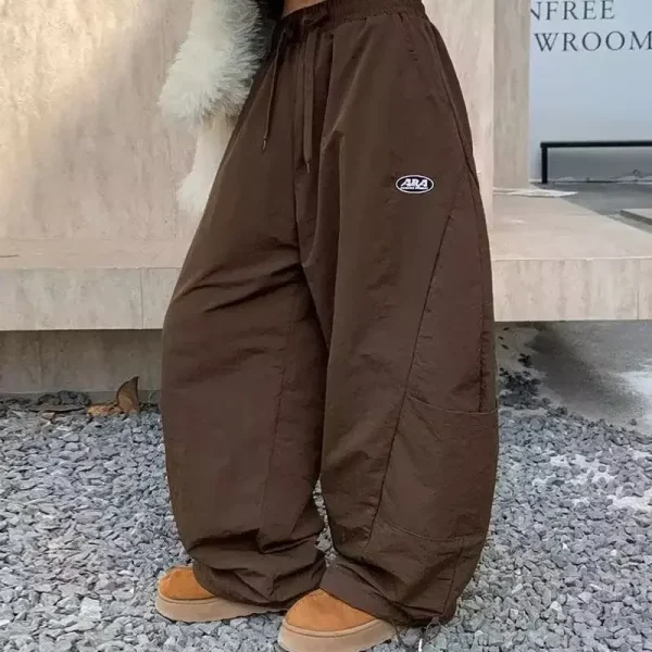 Pantaloni casual per adolescenti Gamba larga Tasca ampia stile americano pigro Forma di coltello Autunno Inverno Nuovo arrivo Streetwear 3