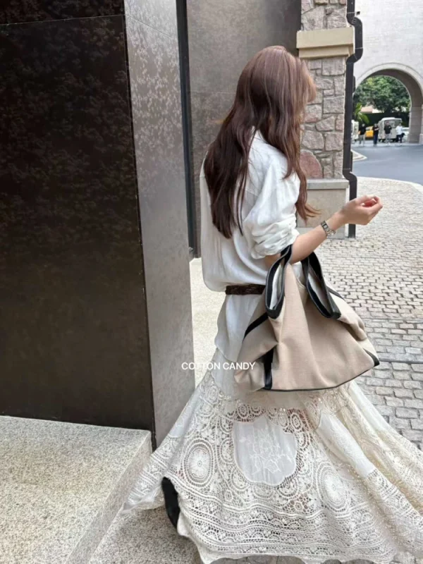 Gonna lunga bohémien con altalena Gonna Boho chic ricamata da donna 2025 Abiti per le vacanze estive 4