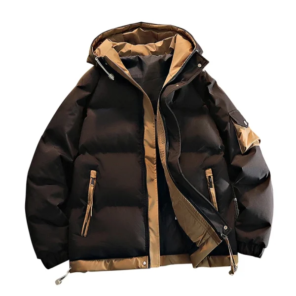 2025 Autunno/Inverno addensare Parka Cappotto da uomo Nuovo stile Moda Casual Stile allentato Comodo piumino Cappotto caldo spesso per uomo 1