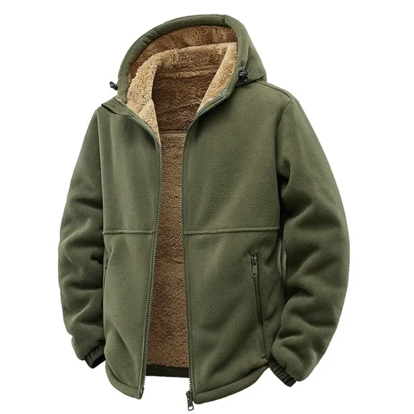 Nuova giacca in lana di agnello calda spessa tinta unita moda autunno e inverno per giacca sportiva antivento casual allentata da uomo taglie forti 6