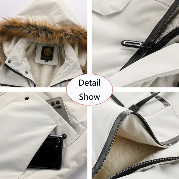 Nuovo inverno uomo capispalla in pile caldo rimovibile giacca da trekking con cappuccio uomo outdoor antivento giacca moda casual cappotto abbigliamento maschile 6