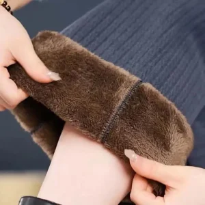 Pantaloni foderati in pile autunno inverno per uomo Donna Pantaloni casual in pile lungo extra spesso Pantaloni larghi in pile Pantaloni Harem 1