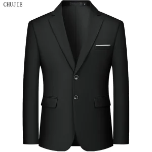 Blazer formali da uomo Giacche da completo in tessuto elasticizzato Pronto per ufficio Matrimonio Slim Fit Sottile 2025 Sport casual da uomo di alta qualità 1