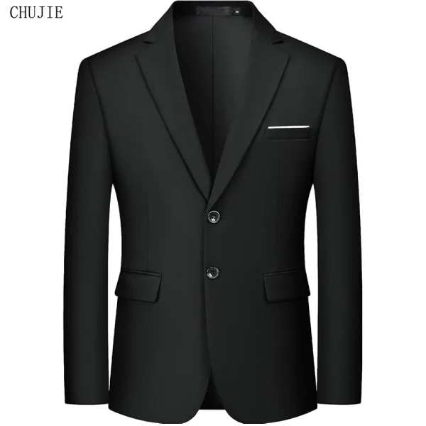 Blazer formali da uomo Giacche da completo in tessuto elasticizzato Pronto per ufficio Matrimonio Slim Fit Sottile 2025 Sport casual da uomo di alta qualità 1
