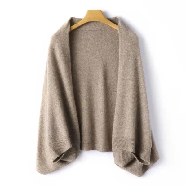Sciarpa scialle lavorata a maglia da donna in lana 100% morbida maglieria calda cardigan mantello avvolge spalla collo proteggere sciarpe di pashmina doppio uso 2
