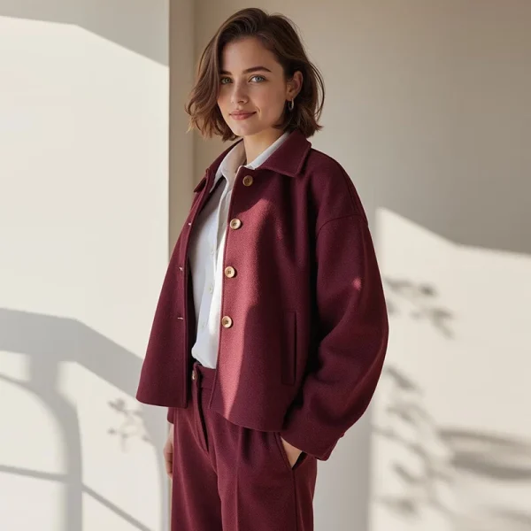 Giacche da donna Cappotti Autunno 2025 New Chic Allentato a maniche lunghe Giacche calde Moda Joker Elegante donna Street Youth Capispalla 5