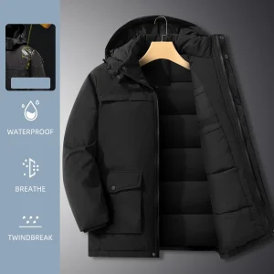-15 gradi inverno nuova giacca in cotone caldo con cappuccio in cotone ispessito di alta qualità per uomo giacca sportiva oversize antivento sportiva allentata 1