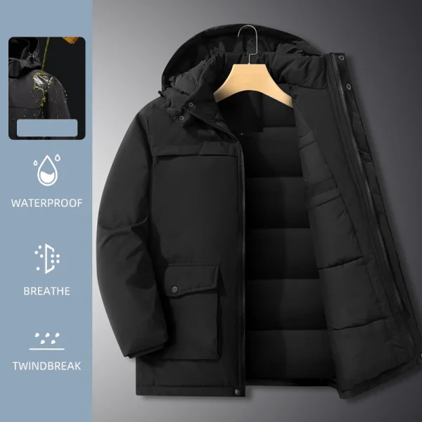 -15 gradi inverno nuova giacca in cotone caldo con cappuccio in cotone ispessito di alta qualità per uomo giacca sportiva oversize antivento sportiva allentata 1