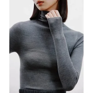 Maglieria a collo alto morbida e accogliente Camicia a strati base da donna Colore puro Autunno Inverno Moda Abbigliamento interno Top 7 colori disponibili 1