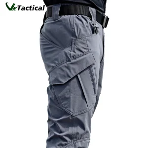 Nuovi pantaloni tattici da uomo Elasticità con tasche multiple Pantaloni tattici per pendolari urbani militari Pantaloni cargo grassi slim da uomo 5XL 1