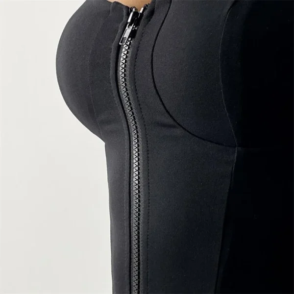 Cloud Hide SEXY Giacca sportiva con cerniera per donna Camicia da yoga nera a maniche lunghe Cappotto fitness da palestra Corsa Top da allenamento autunno inverno 4