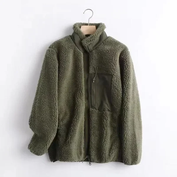 Calda giacca in pile per uomo e donna, capispalla autunno inverno antivento, vestibilità ampia, cappotto corto dalla Cina continentale 2