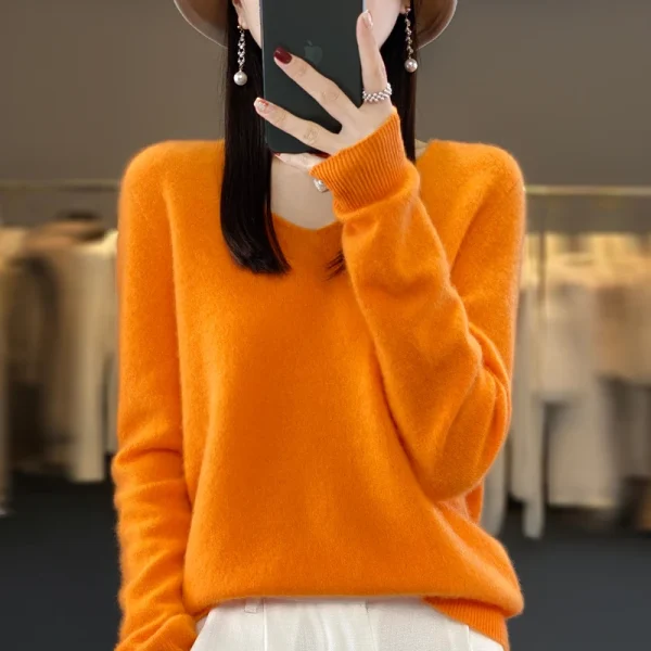2025 maglione di cashmere da donna 100% lana maglione di lana da donna maglione pullover lavorato a maglia maglione autunno e inverno maglione pullover 6