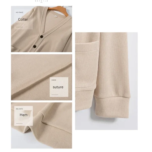 BROWON Nuovo maglione lavorato a maglia cardigan da uomo 2025 autunno solido casual uomo vestiti moda coreana 80% cotone maglione con scollo a V da uomo 6