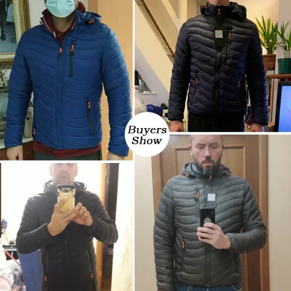 CHAIFENKO Marca Inverno Caldo Giacca Impermeabile Da Uomo 2025 Nuovo Autunno di Spessore Con Cappuccio Parka Mens Moda Casual Giacca Sottile Cappotto Da Uomo 3