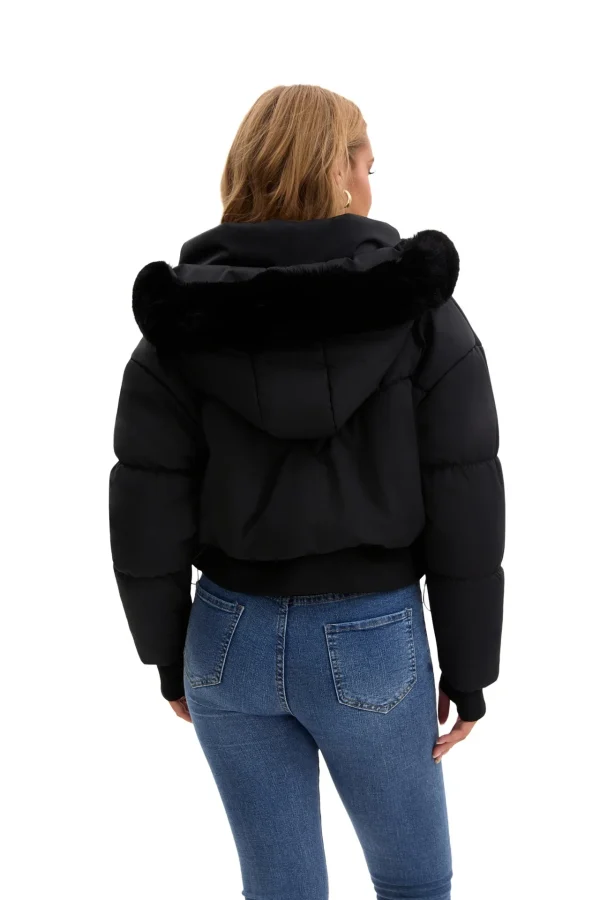 Piumini invernali da donna spessi e caldi Cappotti Parka Collo in pelliccia grande Cappuccio Donna Piumino imbottito in cotone Capispalla Cappotto H01 3
