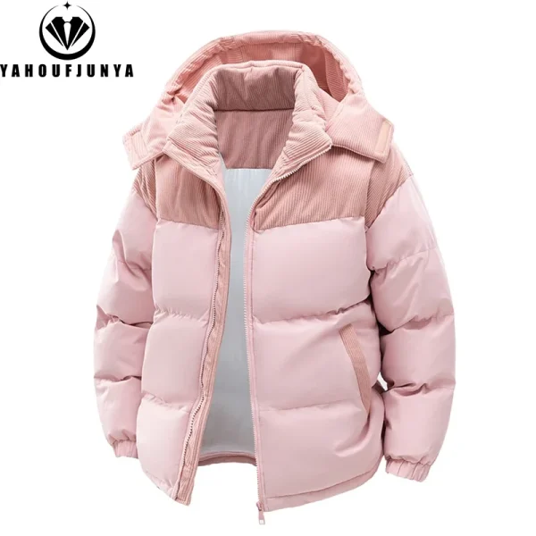 Autunno Inverno Uomo Outdoor Giacca frangivento con cappuccio rimovibile Cappotti Uomo Capispalla caldo Moda casual Parka solido Giacca Top maschili 5