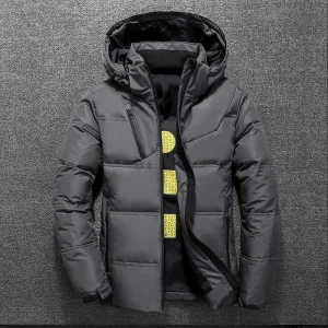 Piumino con cappuccio in piumino d'anatra ultraleggero moda autunno e inverno Cappotto caldo da uomo in piuma d'anatra bianca Abbigliamento da strada da uomo 1
