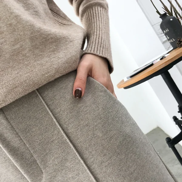 Addensare pantaloni a matita da donna 2025 pantaloni autunno inverno stile OL tuta da lavoro femminile pantaloni larghi pantaloni femminili Capris 6648 5