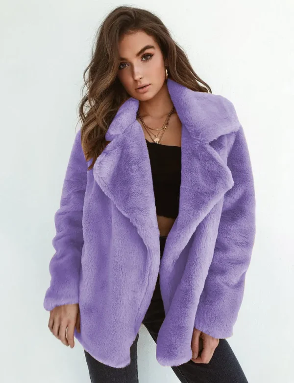 Nuove donne pelliccia sintetica elegante marrone Shaggy cappotti autunno inverno caldo peluche Teddy Coat Streetwear femminile bianco peloso soffice giacca 6