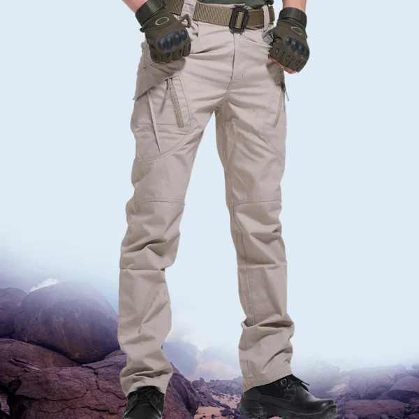 Nuovi pantaloni tattici da uomo Elasticità con tasche multiple Pantaloni tattici per pendolari urbani militari Pantaloni cargo grassi slim da uomo 5XL 3