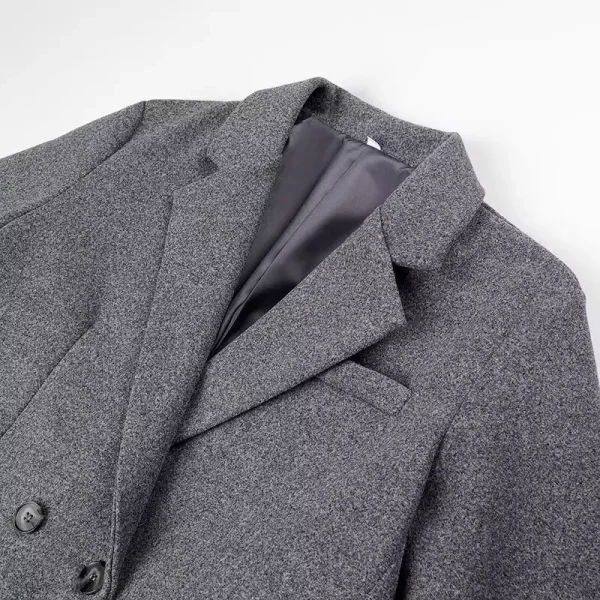 Blazer da pendolarismo quotidiano da donna Cappotto lungo di lana Elegante chic Capispalla versatile Autunno Inverno Giacca da donna Blazer Streetwear 4