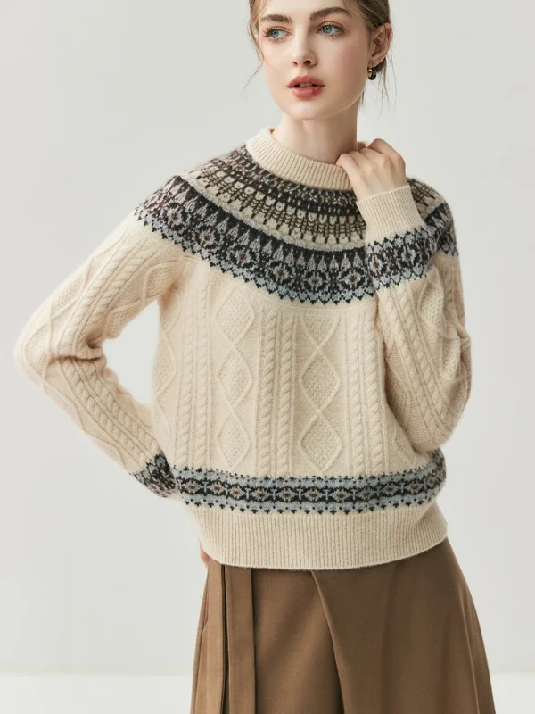 Maglione da donna Maglia vintage 100% maglione di cashmere Pullover Collo a lupetto Autunno Inverno Abiti di Capodanno Top festivo caldo di fascia alta 2