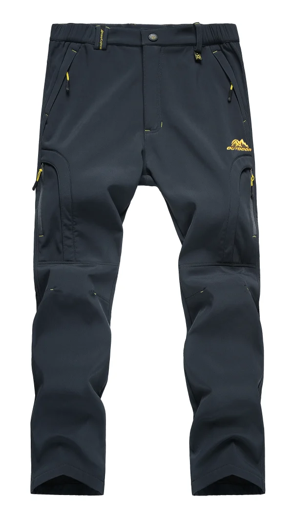 Pantaloni da trekking impermeabili da uomo Pantaloni da sci da neve foderati in pile da esterno Pantaloni da snowboard Softshell invernali 3