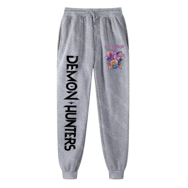 Pantaloni Kpop Demon Hunter Harajuku Streetwear Uomo Donna Pantaloni sportivi da jogging Stampa Pantaloni da corsa Pantaloni sportivi da jogging oversize 4