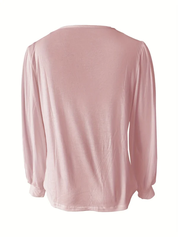 Commercio estero transfrontaliero tra europa e America, camicie da donna nuove primaverili ed estive, top casual a maniche lunghe con scollo a v, ho 5