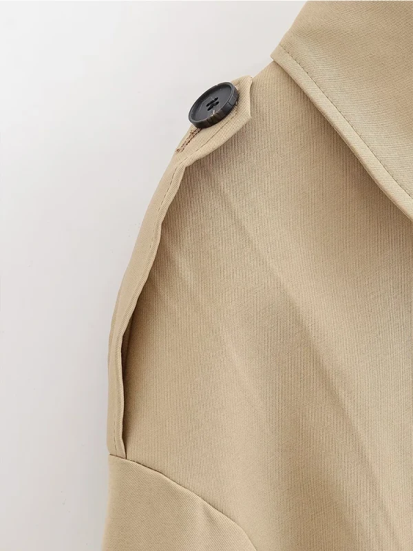 Giacca da donna 2025 Donna Manica lunga doppiopetto Giacche Laple High Street Cappotti corti Lady Autunno Nuovi capispalla 5