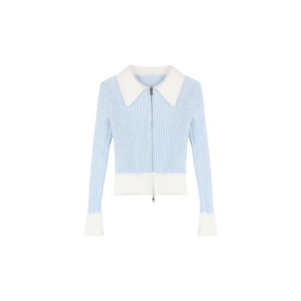 Maglione lavorato a maglia con cerniera corta rosa Camicia base per abbigliamento interno da donna Top invernale lavorato a maglia delicato Slim Fit Manica lunga Casual Elegante 5