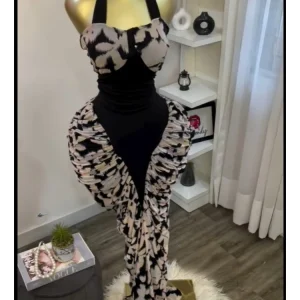 CM.YAYA Abito lungo maxi midi aderente senza maniche increspato impilato patchwork da donna 2025 Abiti da festa sexy per le vacanze di compleanno 1