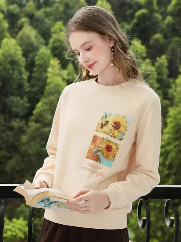 I BELIEVE YOU Color albicocca o-collo felpa con cappuccio da donna vestiti autunnali 2024 donne Graphic New Basics pullover Casual Top 2244195845 3