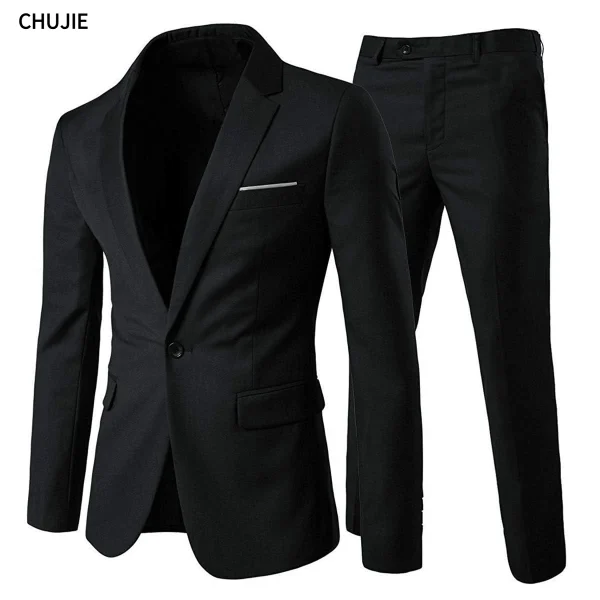 Abiti eleganti da uomo per matrimonio 3 pezzi 2 set giacche gilet pantaloni blazer outfit business classico completo 2024 costume formale 1
