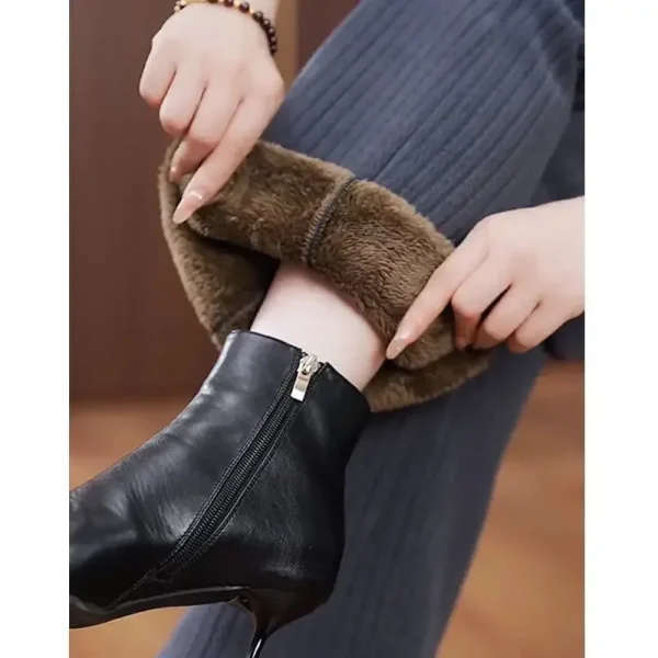 Pantaloni foderati in pile autunno inverno per uomo Donna Pantaloni casual in pile lungo extra spesso Pantaloni larghi in pile Pantaloni Harem 3