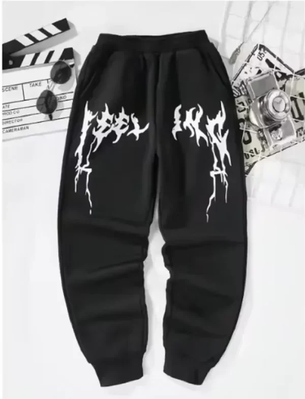 2025 Leggings sportivi lavorati a maglia americani stampati casual Pantaloni sportivi casual da donna tinta unita unisex per l'autunno e l'inverno 2
