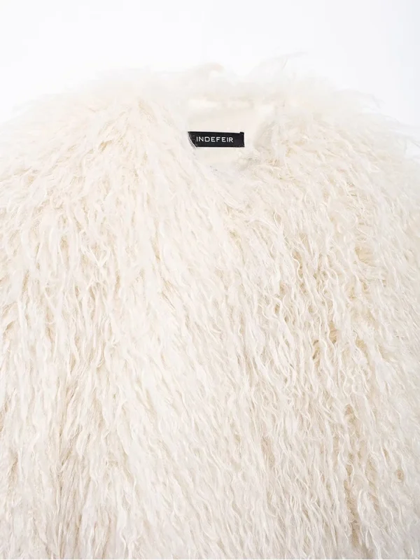2024 nuovo autunno e inverno donna caldo corto abbigliamento in cotone donna Casual cappotto in pelliccia sintetica cappotto alla moda tinta unita femminile 3