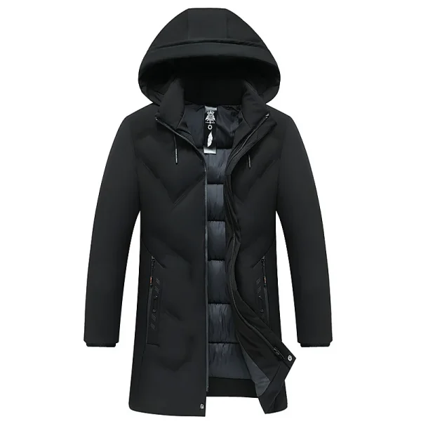 Nuovo marchio con cappuccio moda casual lungo addensare capispalla Parka giacca da uomo giacca a vento invernale cappotti abbigliamento uomo Parka di alta qualità 3