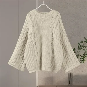 Yaminiya Abbigliamento invernale Donna Dolcevita da donna Manica lunga Maglione rosa Prairie Chic Solid Vintage Maglione Pullover oversize 1