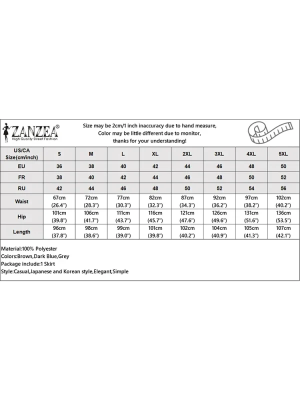 ZANZEA donna vita alta Jupe2024 primavera Vintage ufficio Falda moda coreana gonna a pieghe altalena vacanza allentata Maxi gonna solida 6