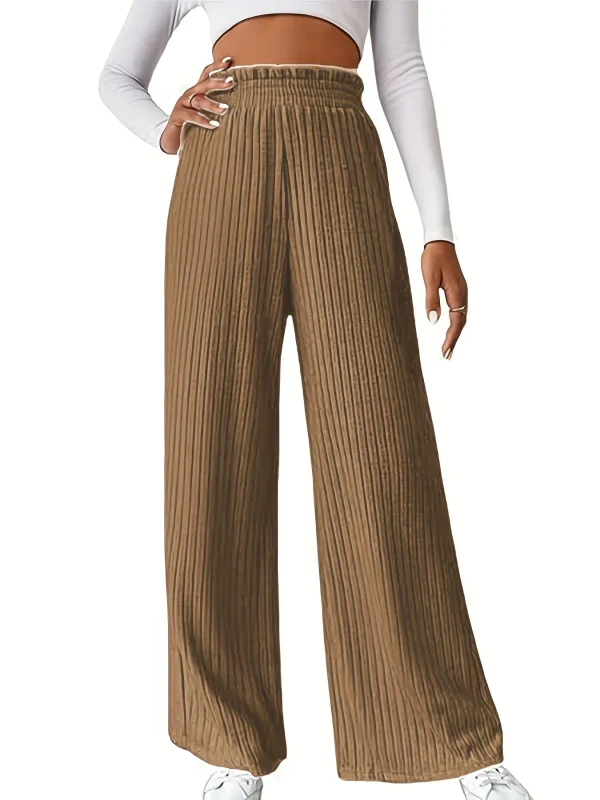 Nuovi pantaloni casual in maglia larga autunno e inverno da donna 2