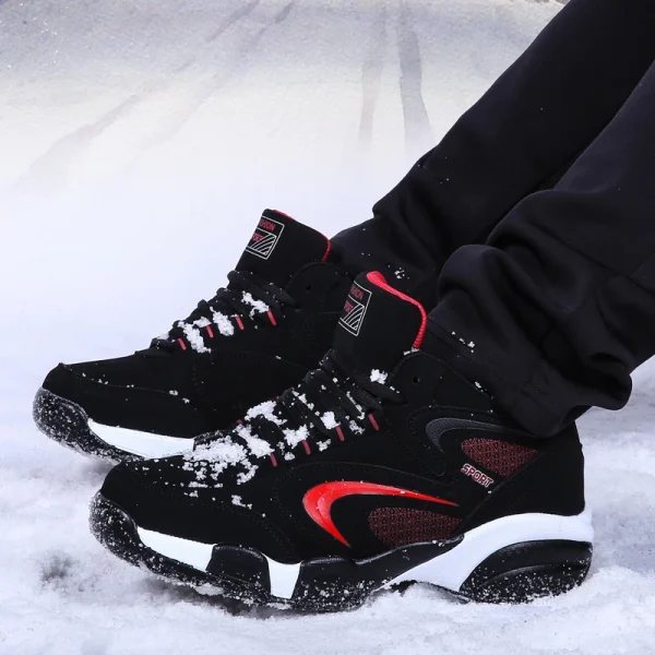 Scarpe da neve da uomo invernali calde coppia sneakers casual moda pelle sport all'aria aperta corsa tennis uomo antiscivolo taglia grande 48 trainer 3