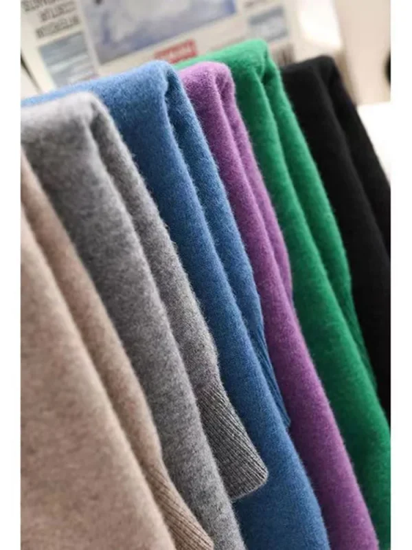 Maglione di cachemire da donna O-Collar maglione a maniche lunghe con bottoni Casual Let ter Cardigan Harajuku cappotto camicia Top maglieria coreana 5
