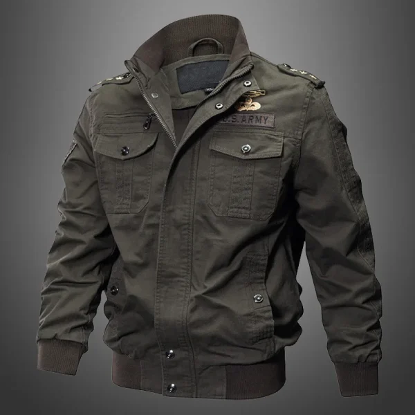 Nuove giacche casual da lavoro Giacca tattica in pile invernale da uomo Ricamo Cappotto da lavoro esterno con tasche multiple antivento 4
